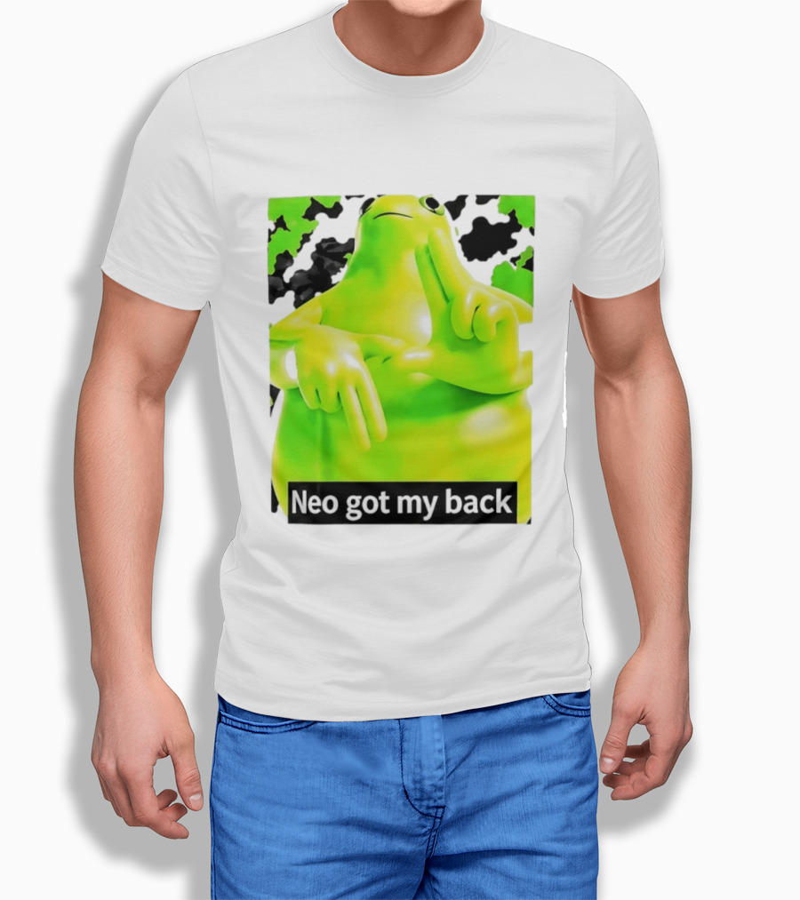 Neo Got My Back Green Frog Meme T-Shirt