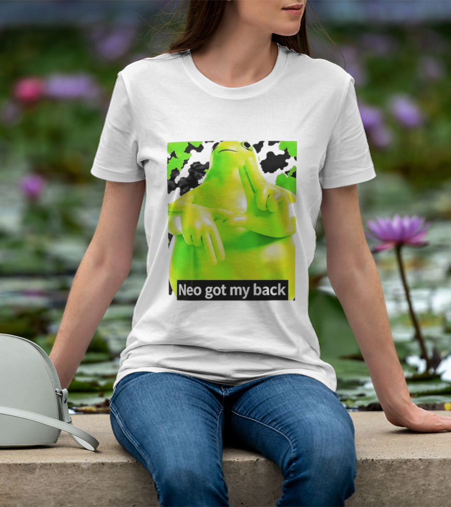 Neo Got My Back Green Frog Meme T-Shirt