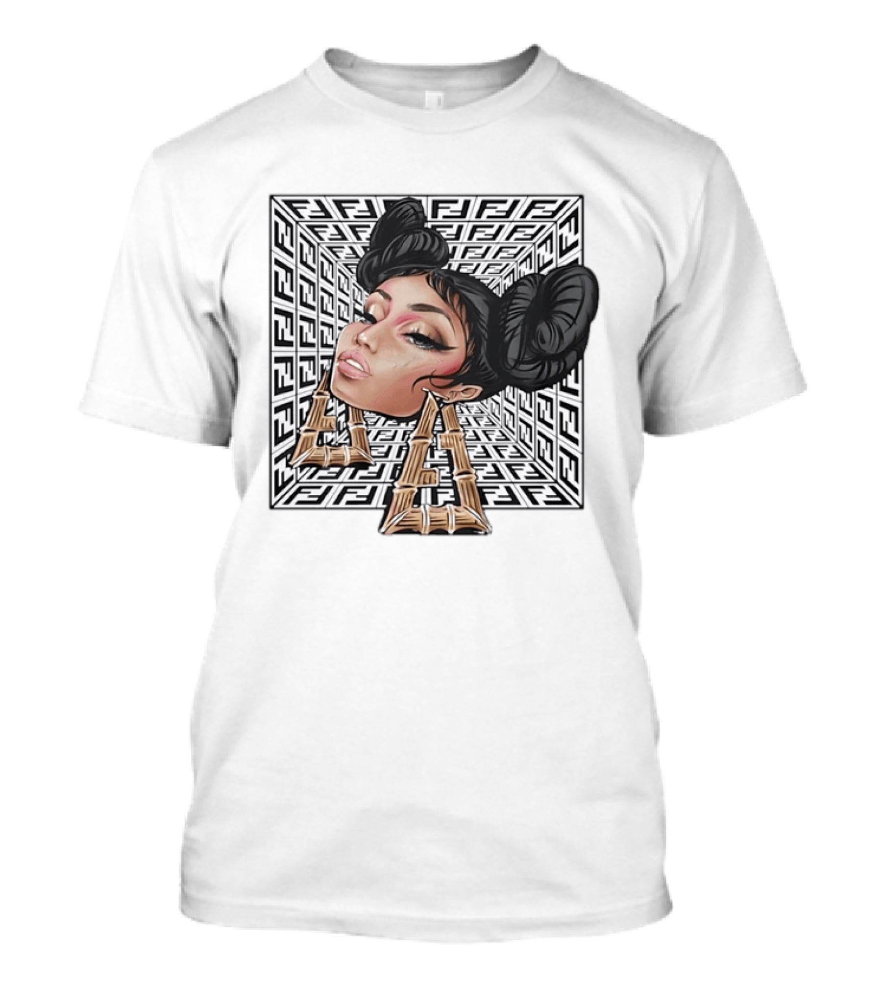 Nicki Minaj Fendi Collaboration Bamboo Earrings Hip Hop T-Shirt