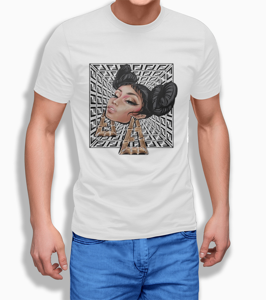 Nicki Minaj Fendi Collaboration Bamboo Earrings Hip Hop T-Shirt