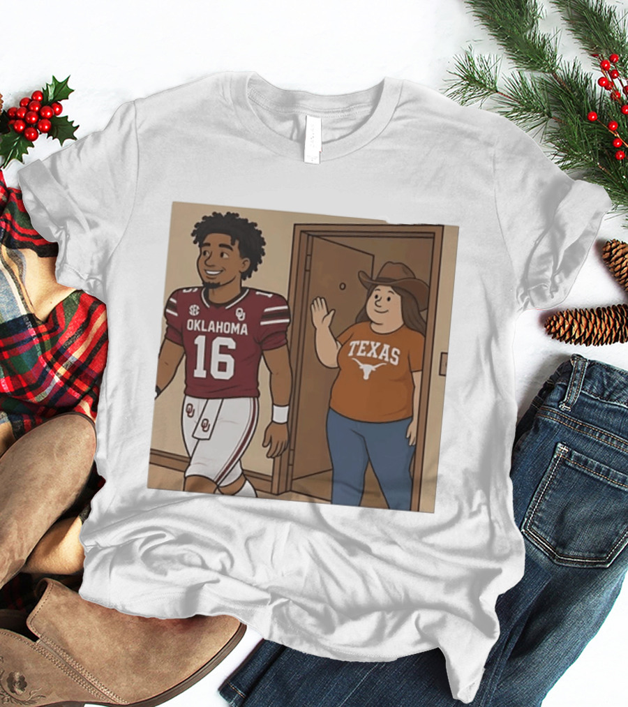 Oklahoma Sooners 16 Vs Texas Longhorns Football SEC Rivalry T-Shirt