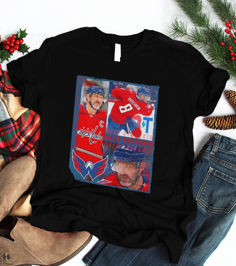Alex Ovechkin Washington Capitals 8 NHL Hockey Legend Memorabilia T-Shirt