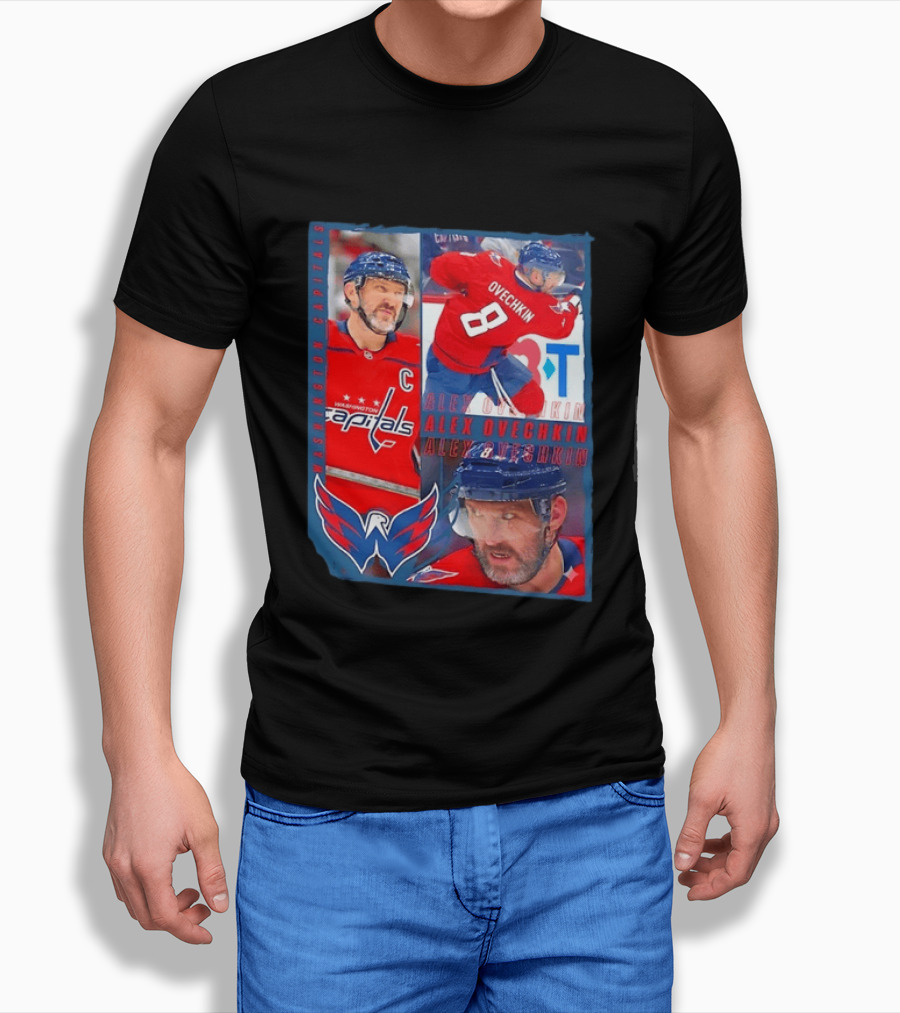 Alex Ovechkin Washington Capitals 8 NHL Hockey Legend Memorabilia T-Shirt