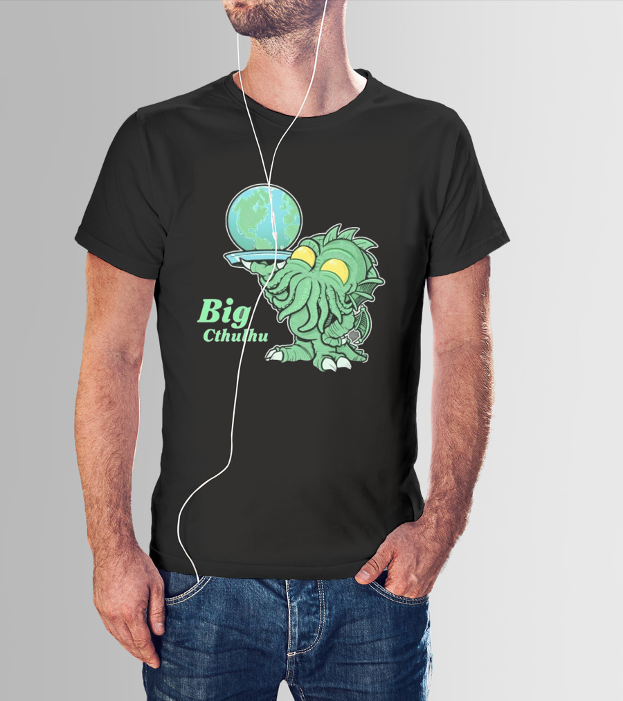 Big Cthulhu Holding The World Lovecraft T-Shirt