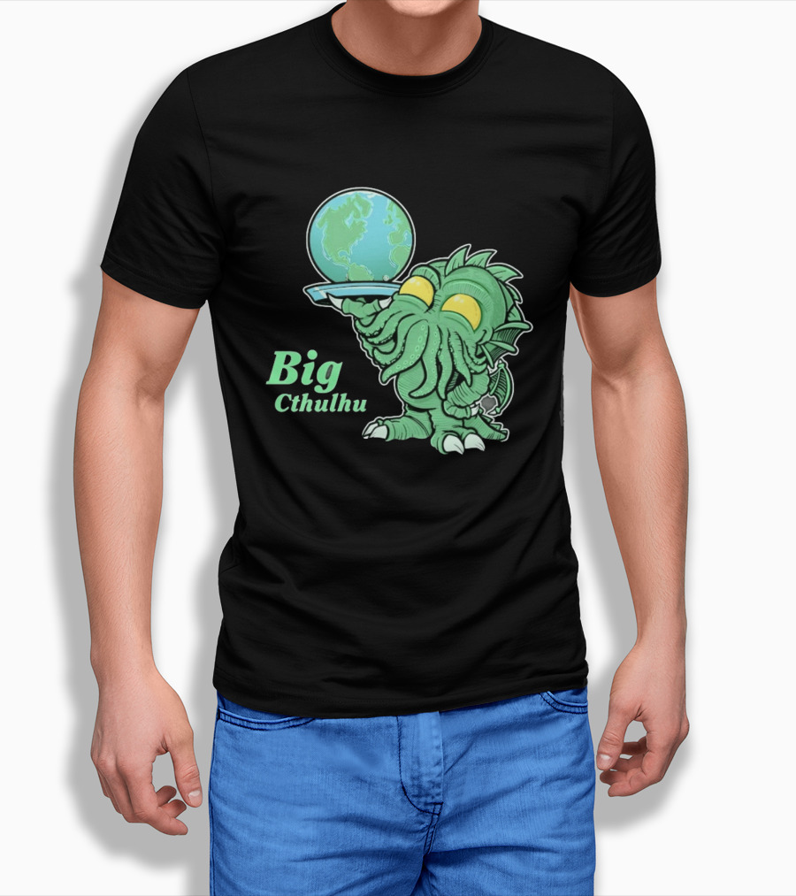 Big Cthulhu Holding The World Lovecraft T-Shirt