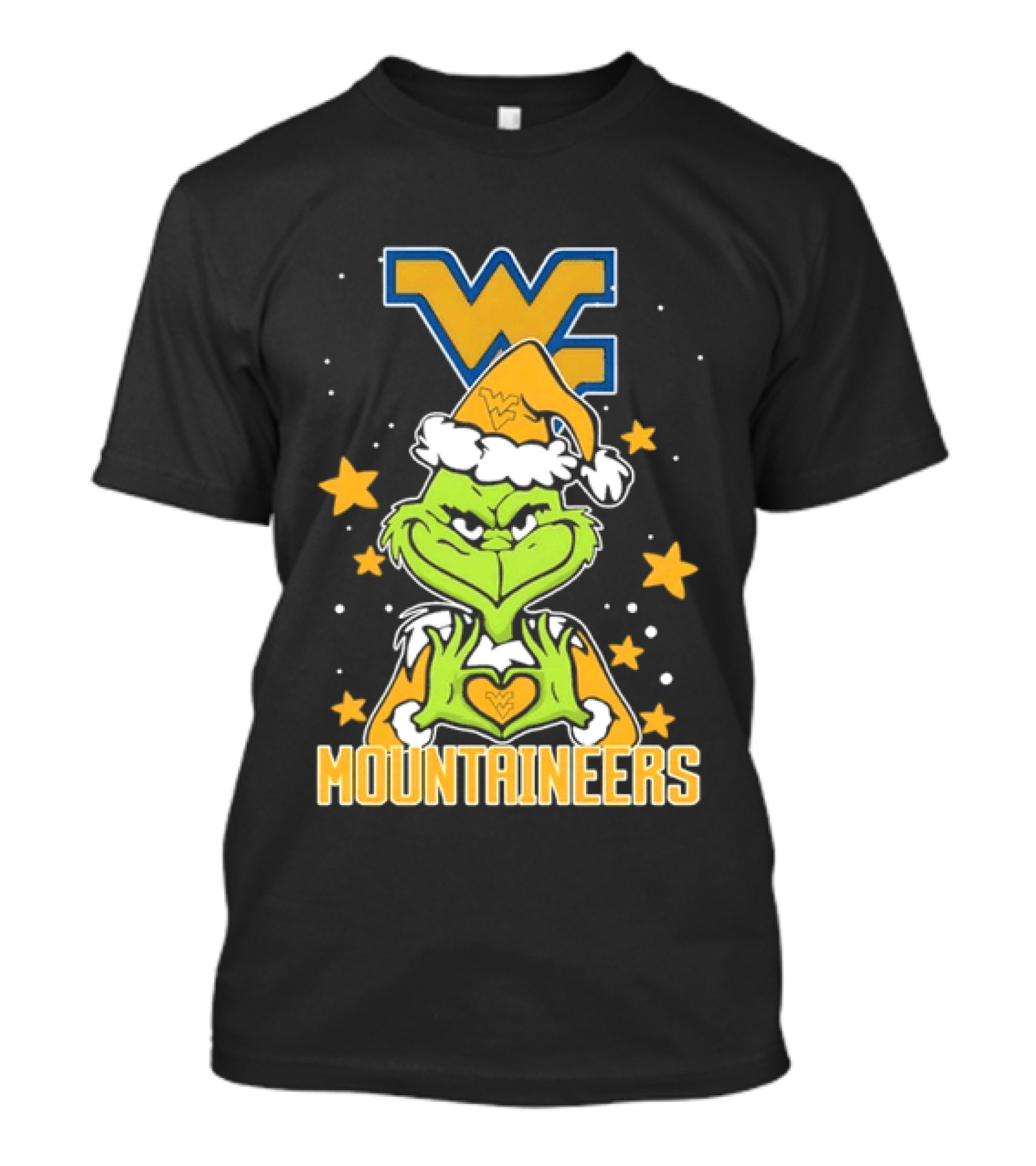 West Virginia Mountaineers Christmas Grinch Fan Gear T-Shirt