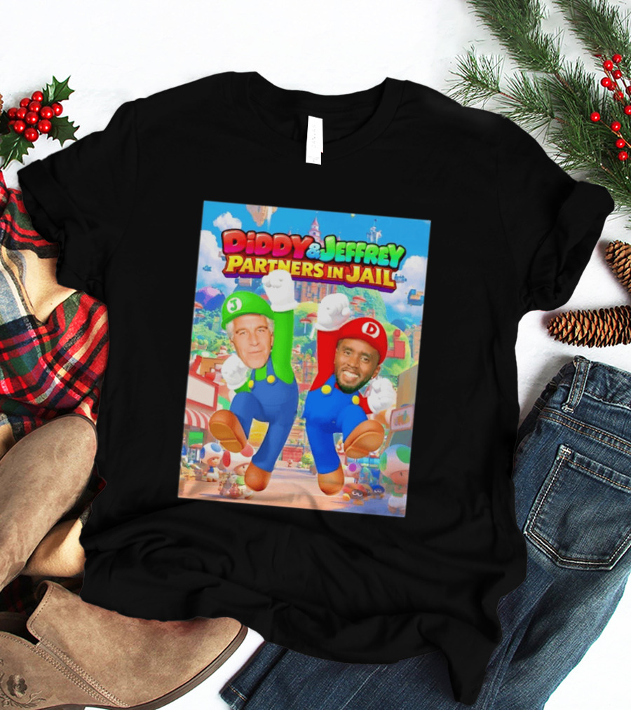 Diddy And Jeffrey Partners In Jail Super Bros Adventure T-Shirt