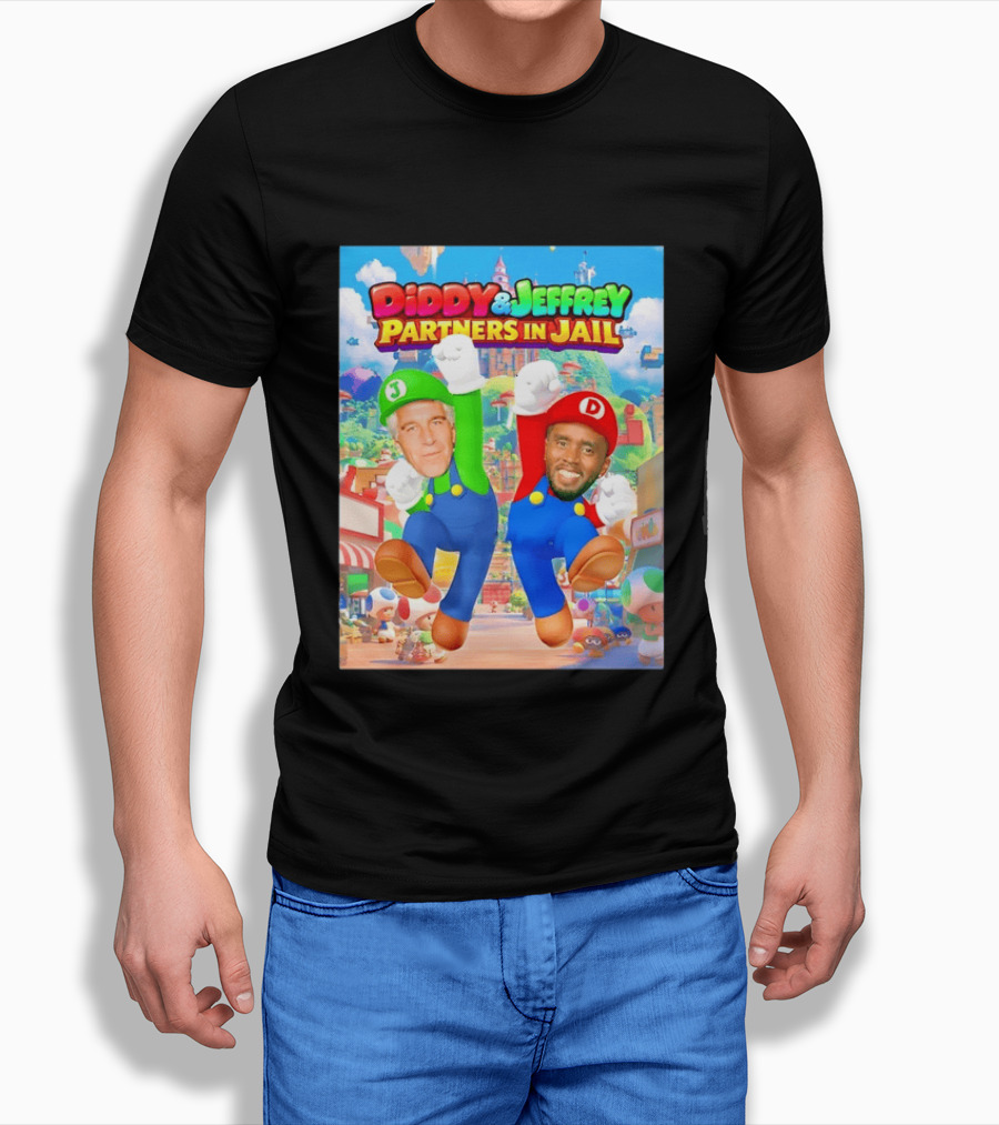 Diddy And Jeffrey Partners In Jail Super Bros Adventure T-Shirt