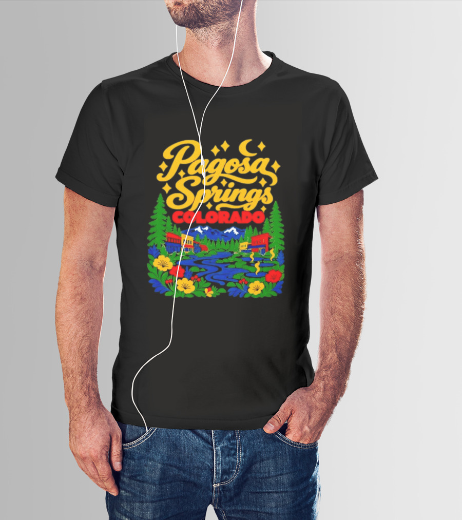 Pagosa Springs Colorado Scenic Nature And Village T-Shirt