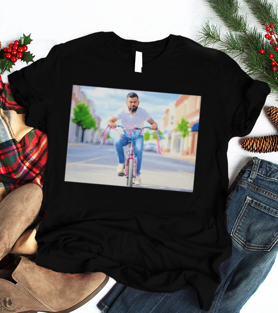Virat Kohli Riding A Small Bicycle Cricket T-Shirt