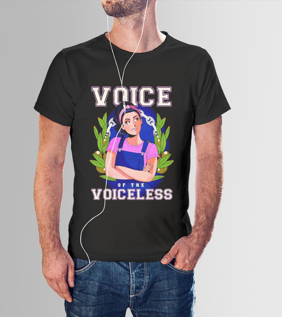 Voice Of The Voiceless Empowerment Women In Denim Chain And Laurel Wreath T-Shirt