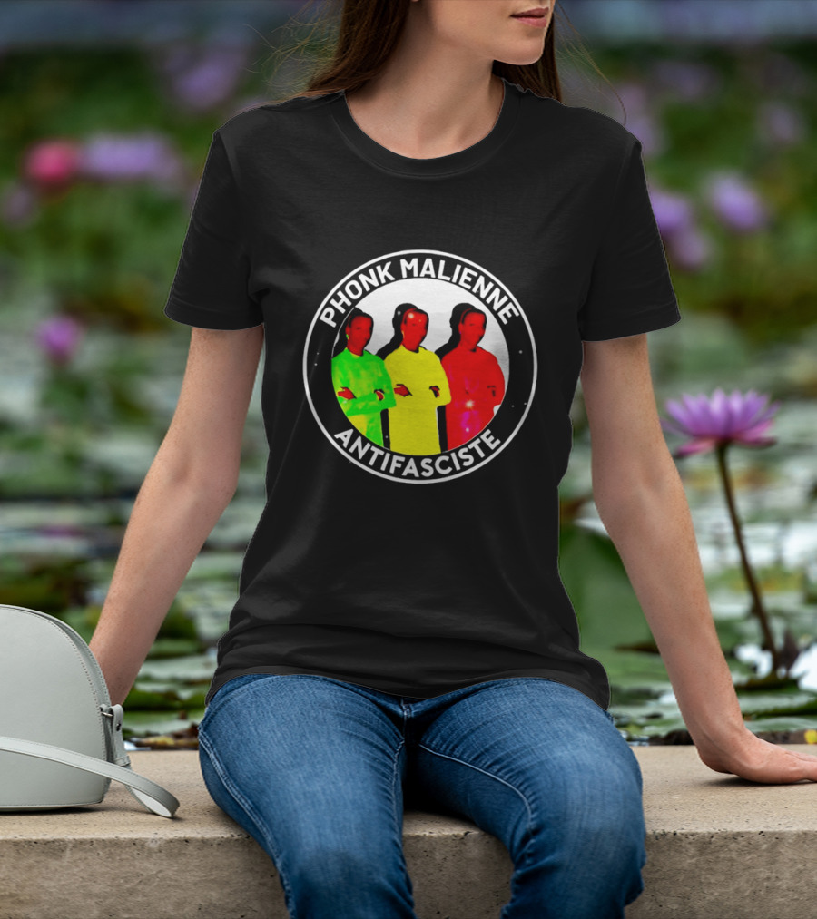 Phonk Malienne Antifasciste Music Mali Circle T-Shirt