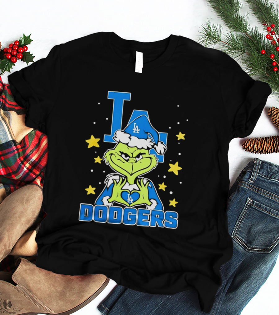 Grinch Los Angeles Dodgers Christmas 2026 Love LA Dodgers T-Shirt