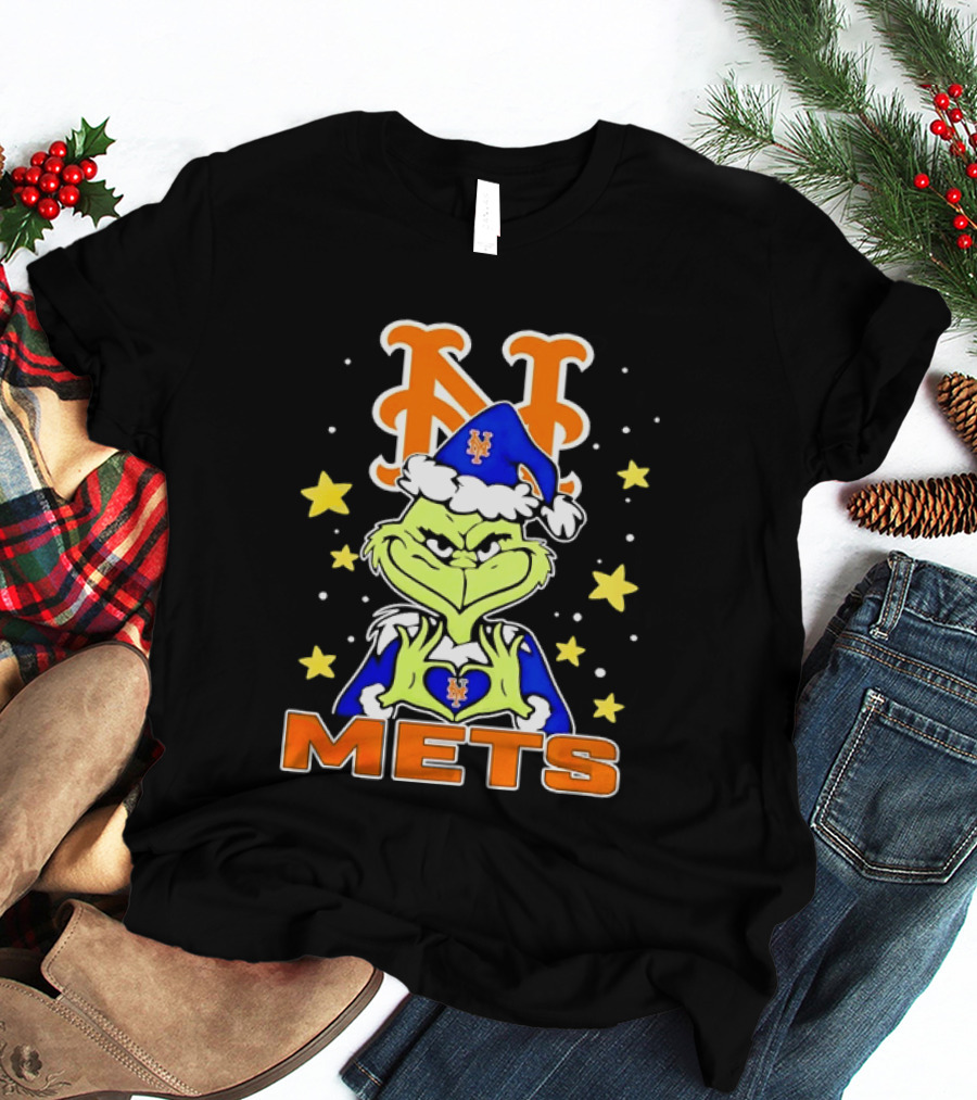 Grinch Met Love New York Mets Christmas 2026 T-Shirt