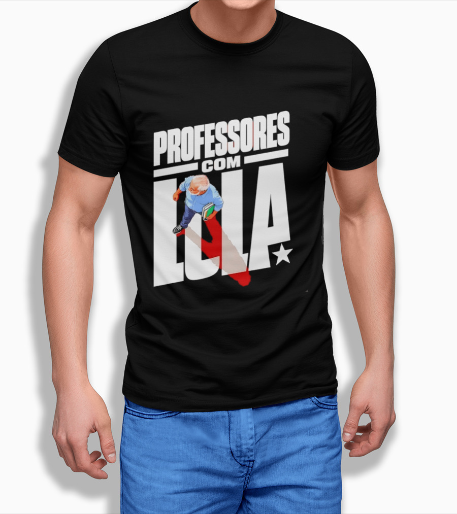 Professores Com Lula Brazil Politics PT Star T-Shirt