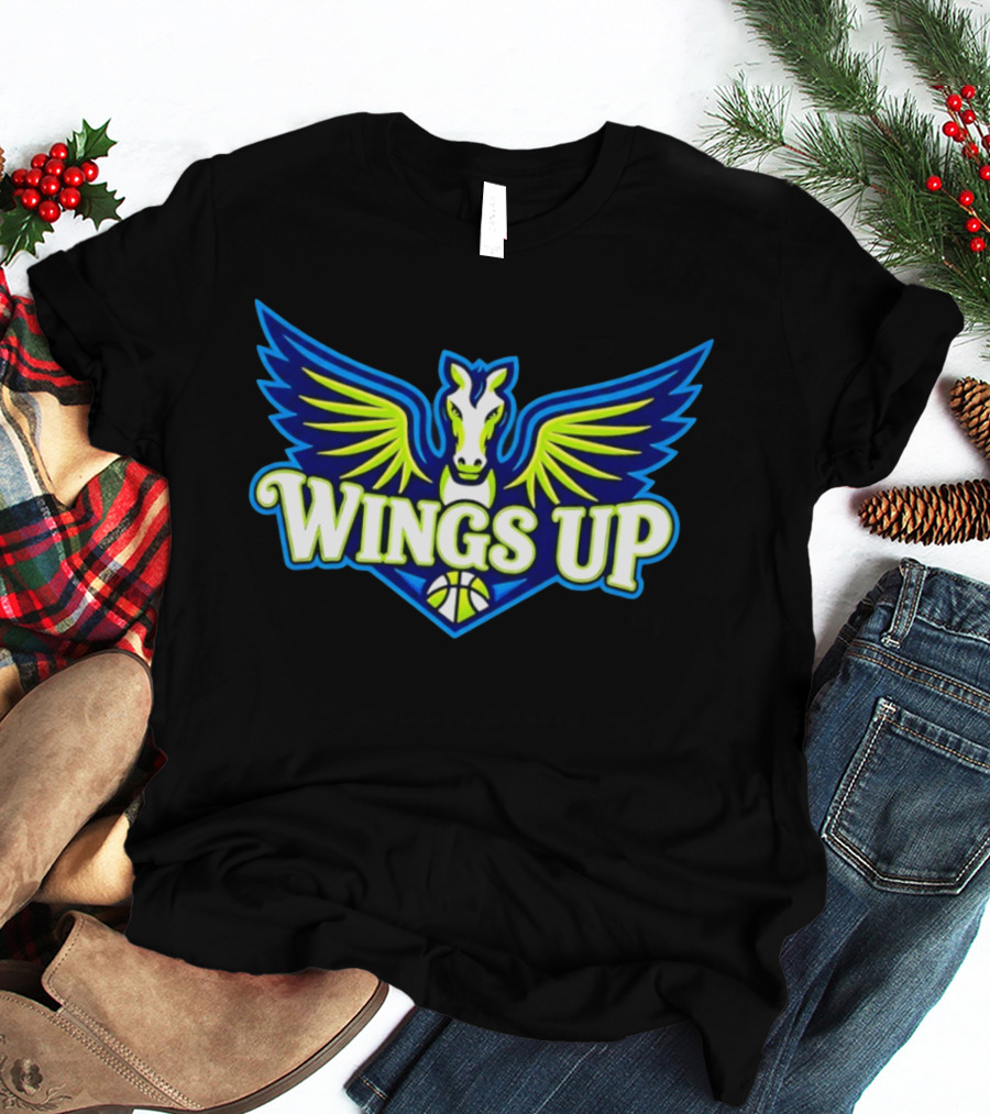 Wings Up Dallas Wings Basketball Game Day 2026 Pegasus T-Shirt