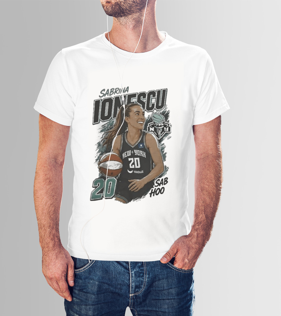 New York Liberty Sabrina Ionescu 2026 20 Sab Hoop T-Shirt