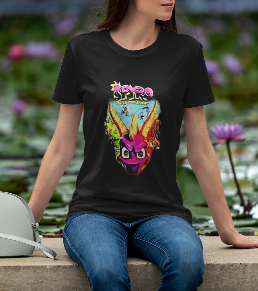Spyro Reignited Trilogy PlayStation Game Dragon Character Image T-Shirt