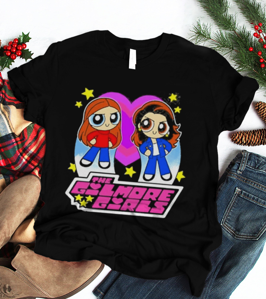 The Gilmore Girls Characters As Powerpuff Girls With Stars T-Shirt