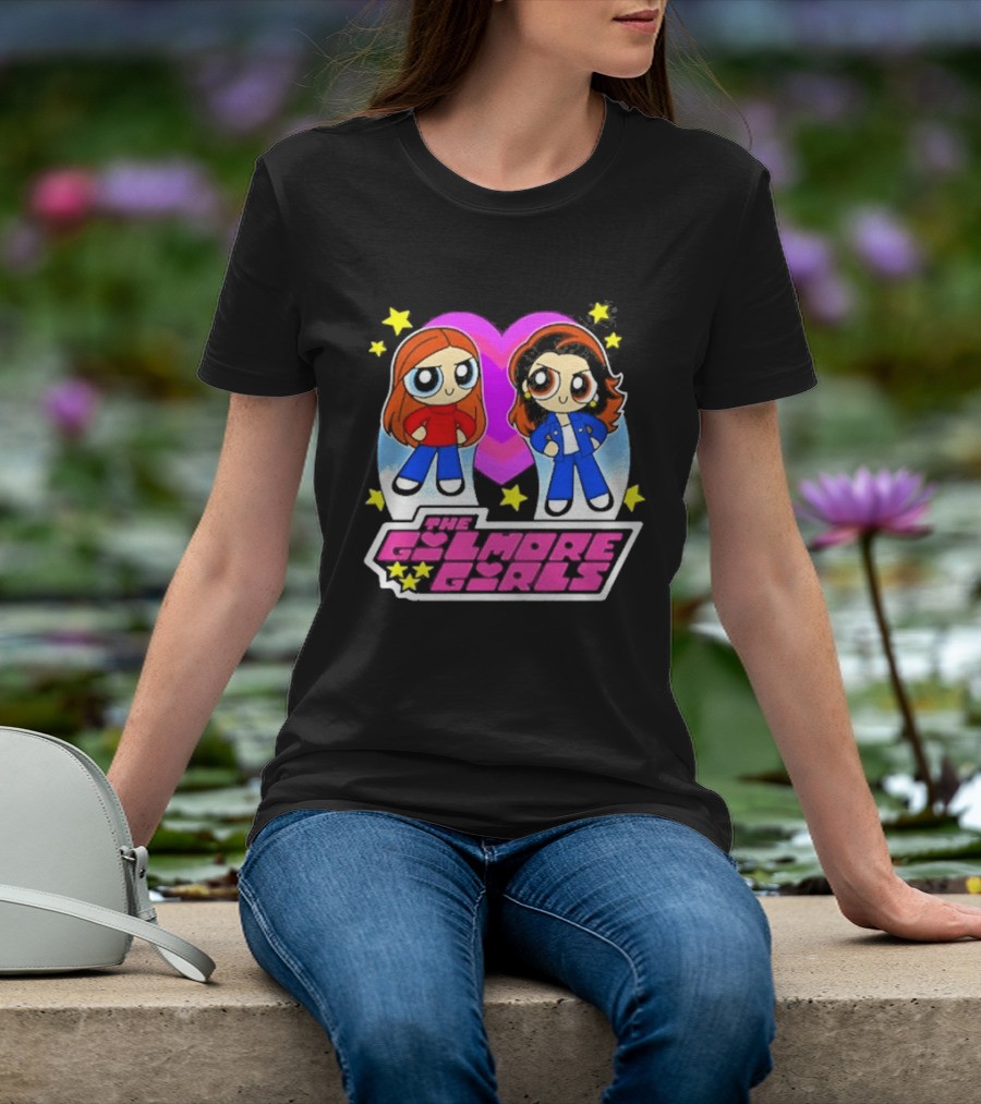 The Gilmore Girls Characters As Powerpuff Girls With Stars T-Shirt