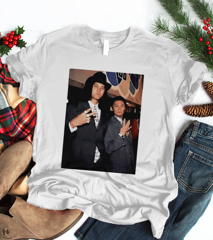 Shohei Ohtani And Ippei Mizuhara Cubbies Style Polaroid T-Shirt