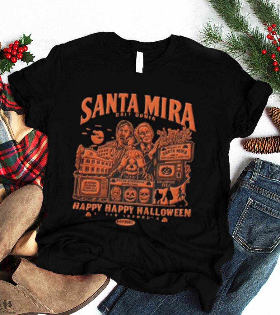 Santa Mira Dan O Herlihy Halloween III Silver Shamrock Happy Happy Halloween T-Shirt
