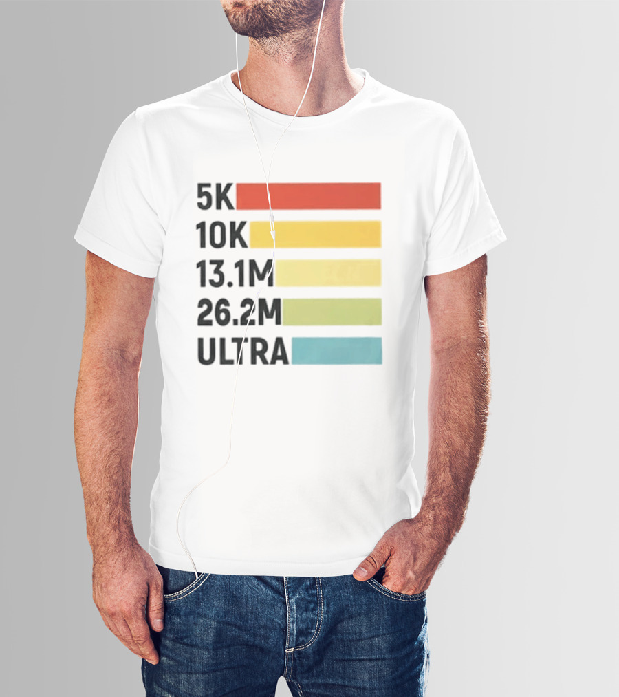 5K 10K 13.1M 26.2M Ultra Running Distance Chart T-Shirt