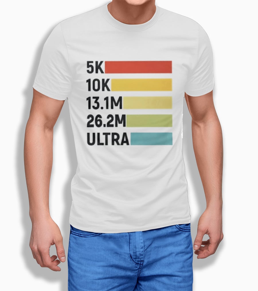 5K 10K 13.1M 26.2M Ultra Running Distance Chart T-Shirt