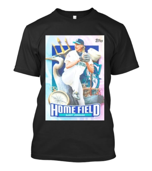 Randy Johnson Seattle Mariners Topps Home Field Baseball Card Mariners T-Shirt
