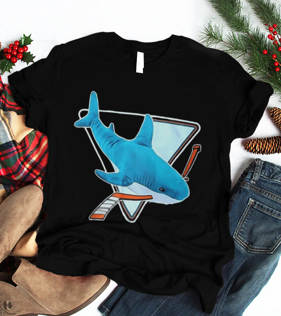 San Jose Sharks Hockey Stick Triangle Plush Toy T-Shirt