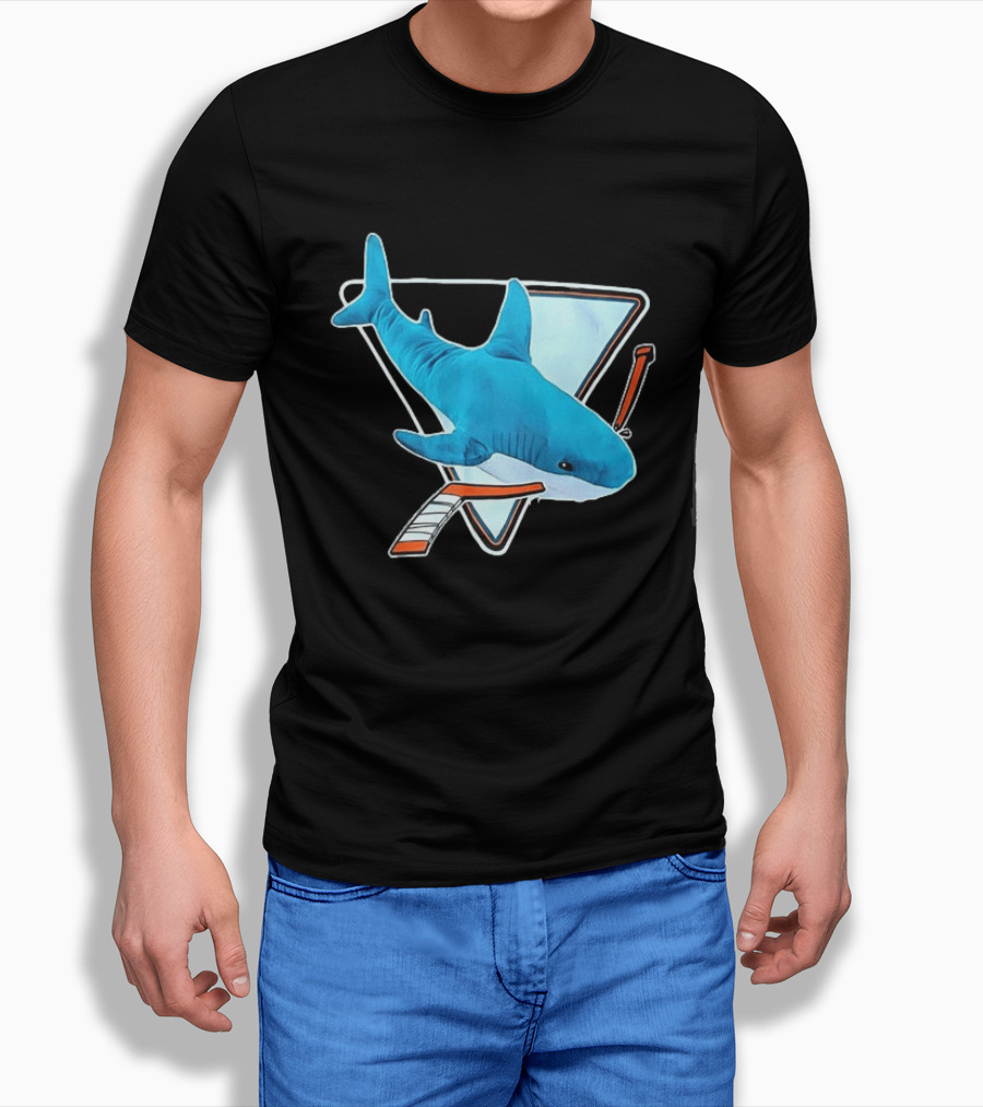San Jose Sharks Hockey Stick Triangle Plush Toy T-Shirt