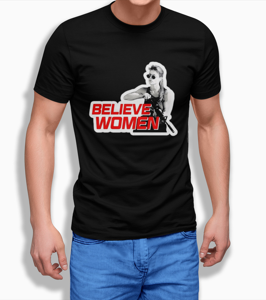 Believe Women Sarah Connor Terminator Halftone T-Shirt