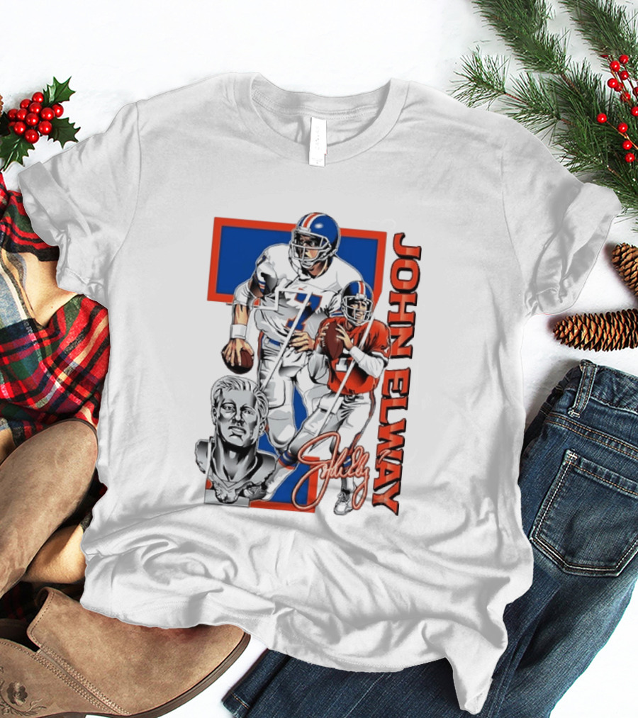 John Elway Denver Broncos Number 7 Quarterback T-Shirt