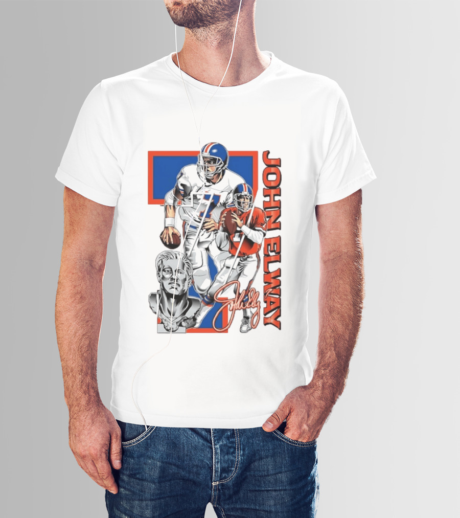 John Elway Denver Broncos Number 7 Quarterback T-Shirt