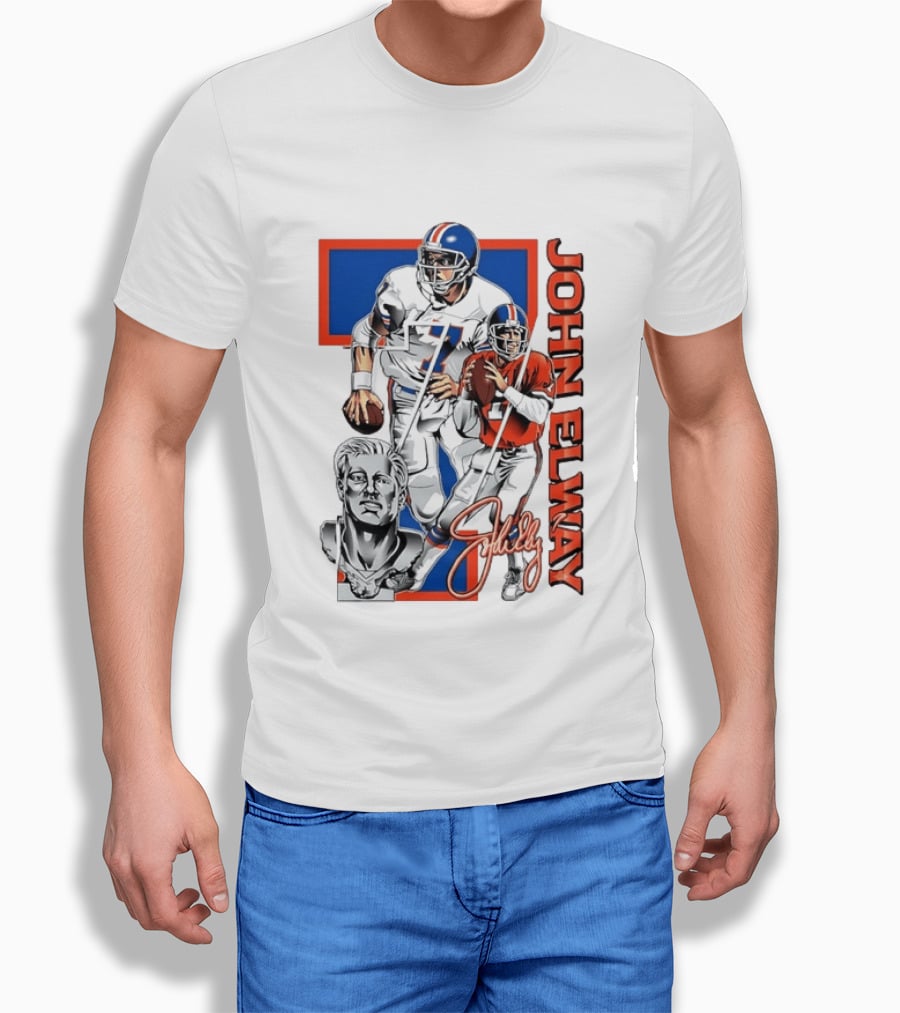 John Elway Denver Broncos Number 7 Quarterback T-Shirt