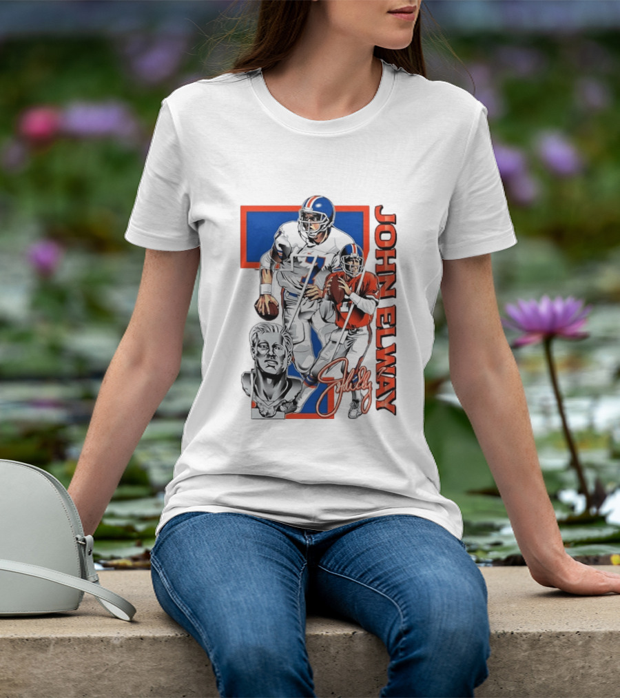 John Elway Denver Broncos Number 7 Quarterback T-Shirt