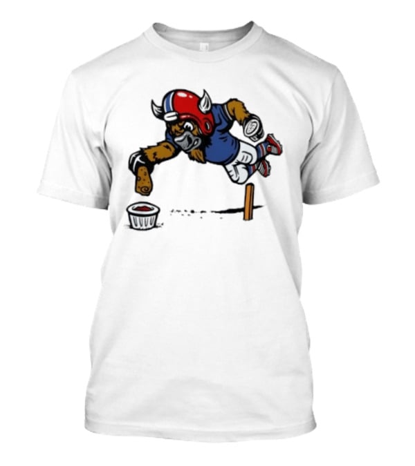 Buffalo Bills Mascot Football Helmet Diving Tortilla Chip Gameday Dip T-Shirt