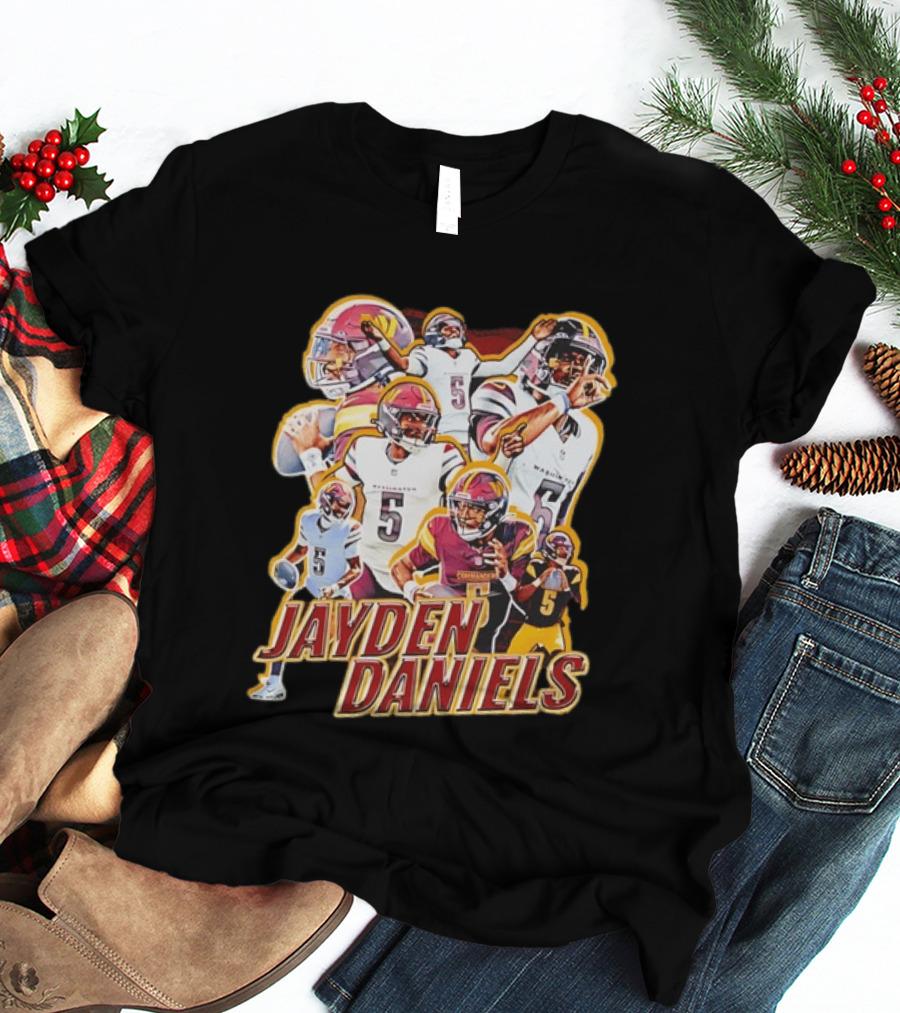 Jayden Daniels Washington Commanders Quarterback Number 5 T-Shirt