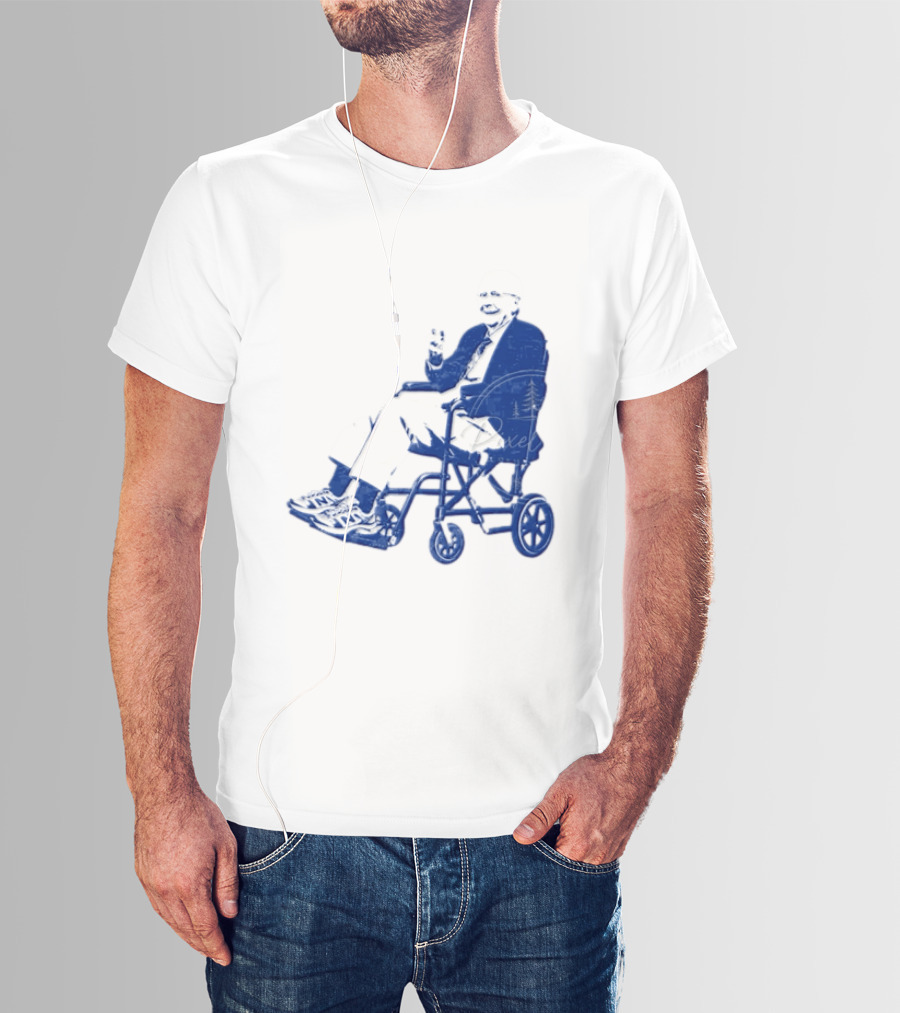 Kentucky Political Humor Go For Two Finger Man In Wheelchair Sneakers T-Shirt