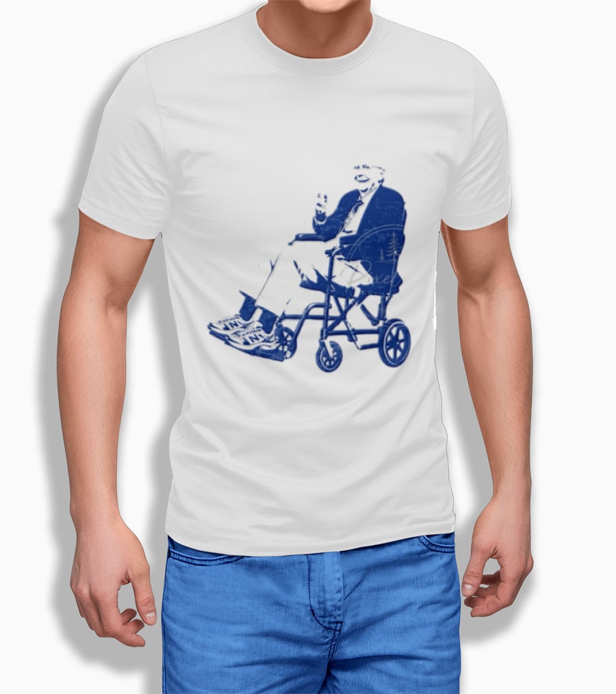 Kentucky Political Humor Go For Two Finger Man In Wheelchair Sneakers T-Shirt