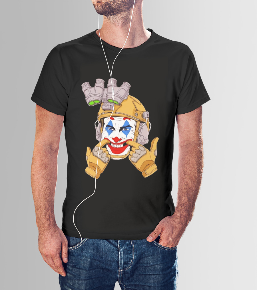Joker Tactical Soldier Helmet Night Vision Clown Face T-Shirt