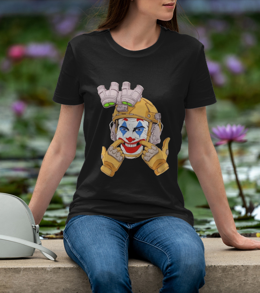 Joker Tactical Soldier Helmet Night Vision Clown Face T-Shirt