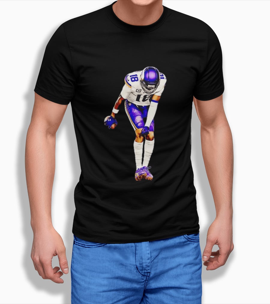 Justin Jefferson 18 Minnesota Vikings Football Player Celebration T-Shirt