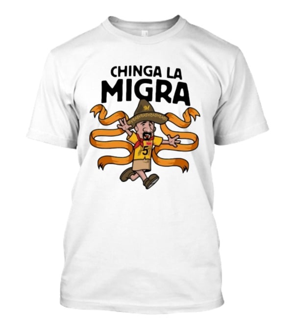 Chinga La Migra Cartoon Number 5 Sombrero T-Shirt