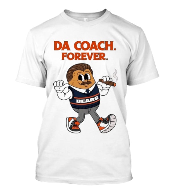 Chicago Bears Mike Ditka Da Coach Forever Iconic Cartoon Character Smoking Cigar T-Shirt