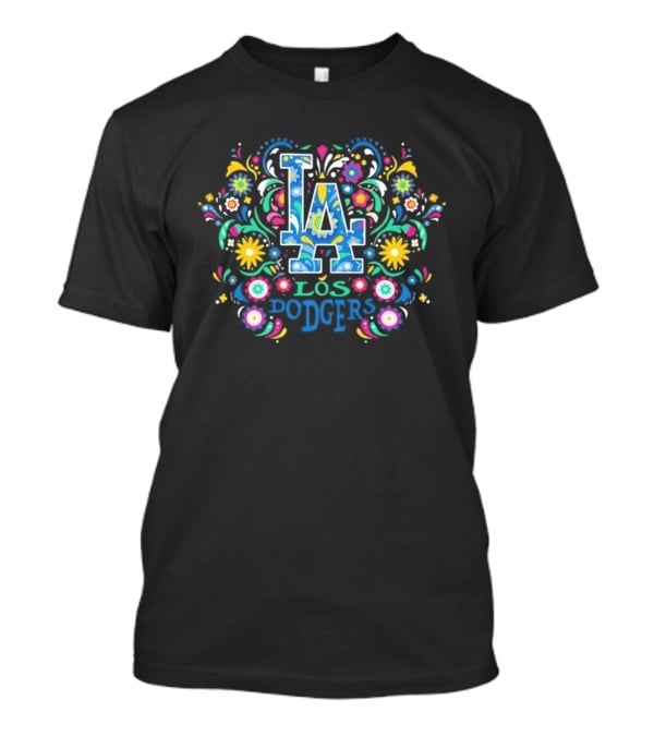 Los Angeles Dodgers LA Dia De Los Muertos Floral 2026 T-Shirt