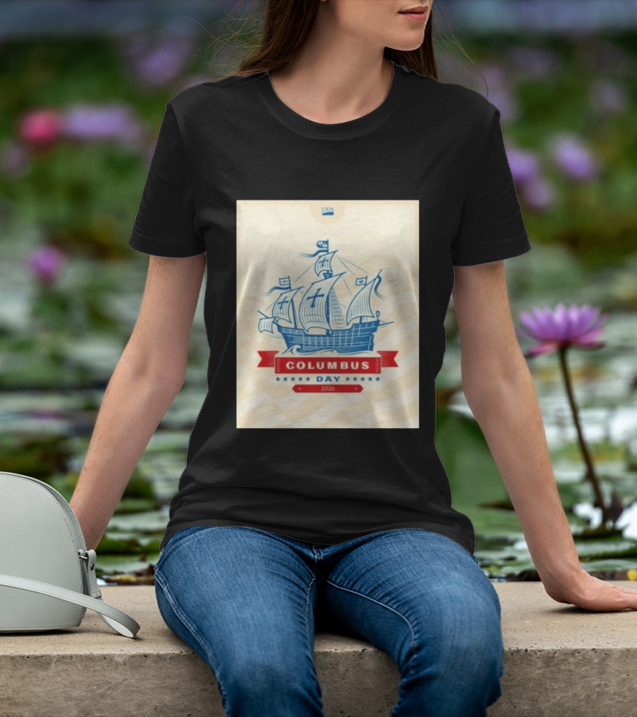 USDA Columbus Day 2026 Ship Celebration Stars And Stripes T-Shirt