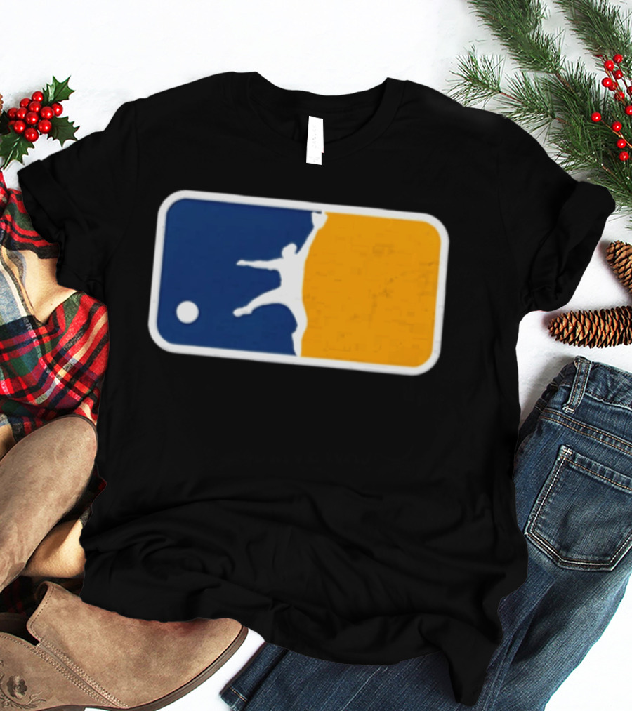 Milwaukee Brewers Baseball Leaping Catch Icon Luis Lara T-Shirt