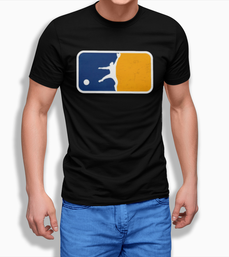 Milwaukee Brewers Baseball Leaping Catch Icon Luis Lara T-Shirt