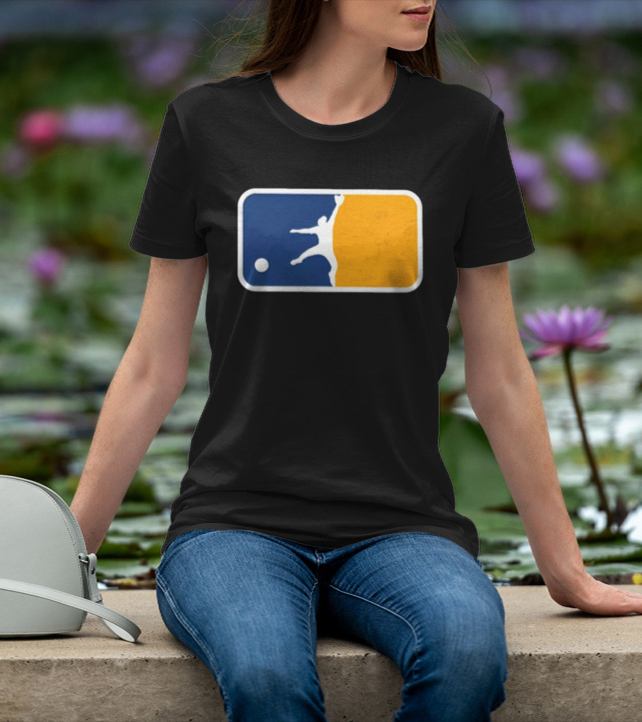 Milwaukee Brewers Baseball Leaping Catch Icon Luis Lara T-Shirt